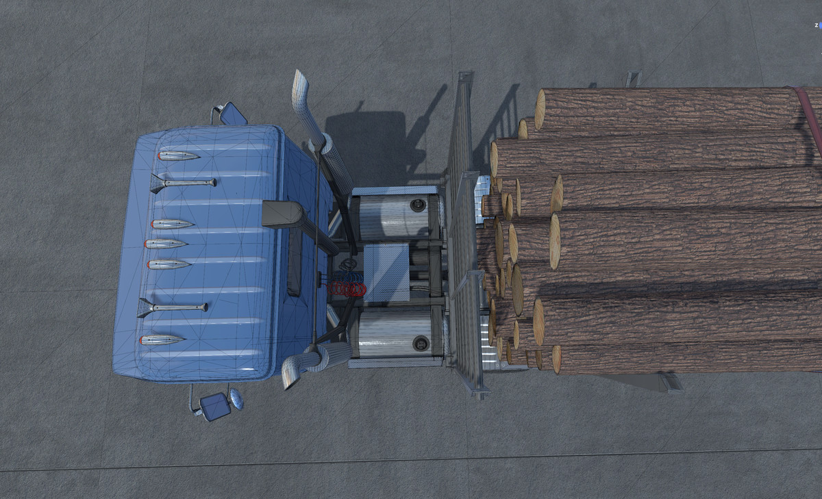 Cabover log truck
