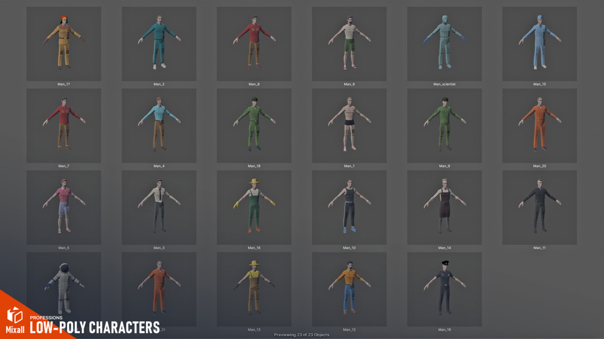 Professions - Low-poly characters