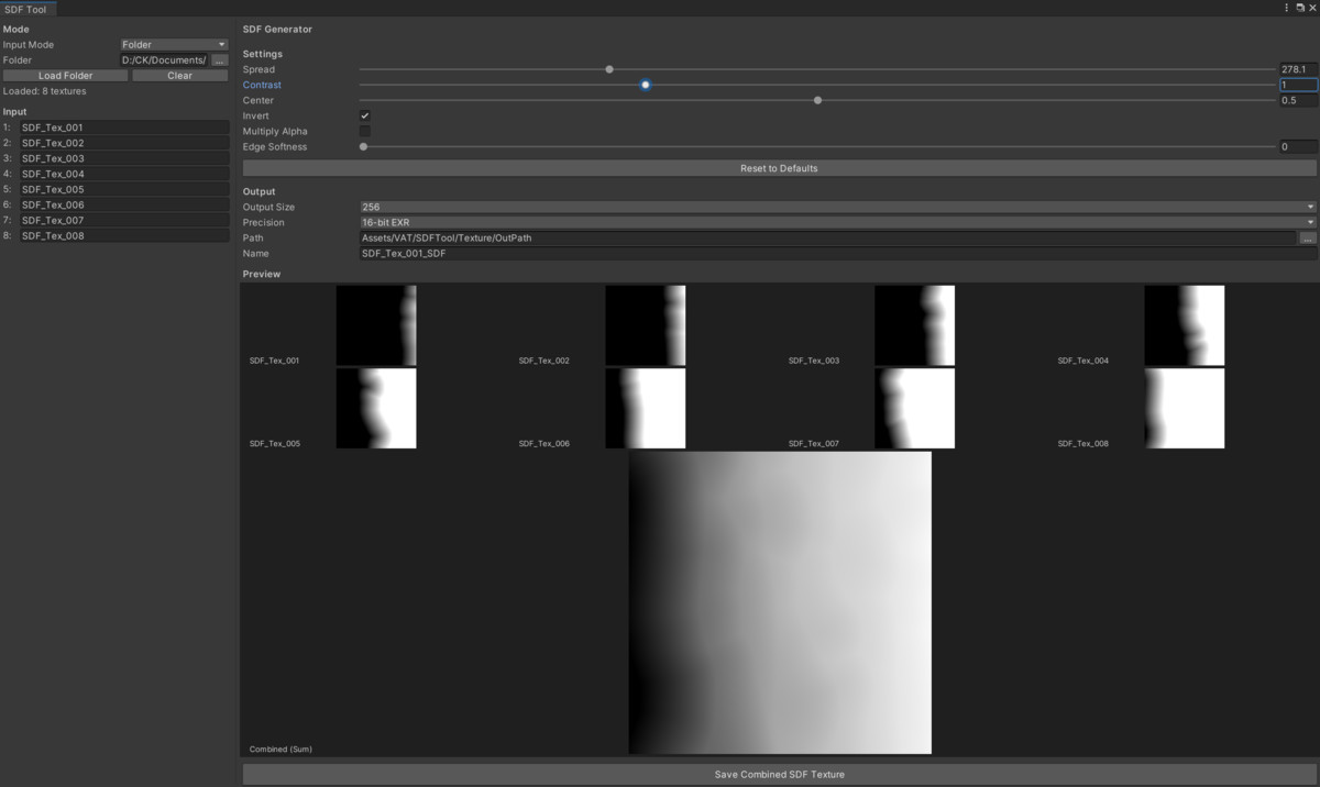 SDF Tool - Signed Distance Field Dissolve Texture Generator