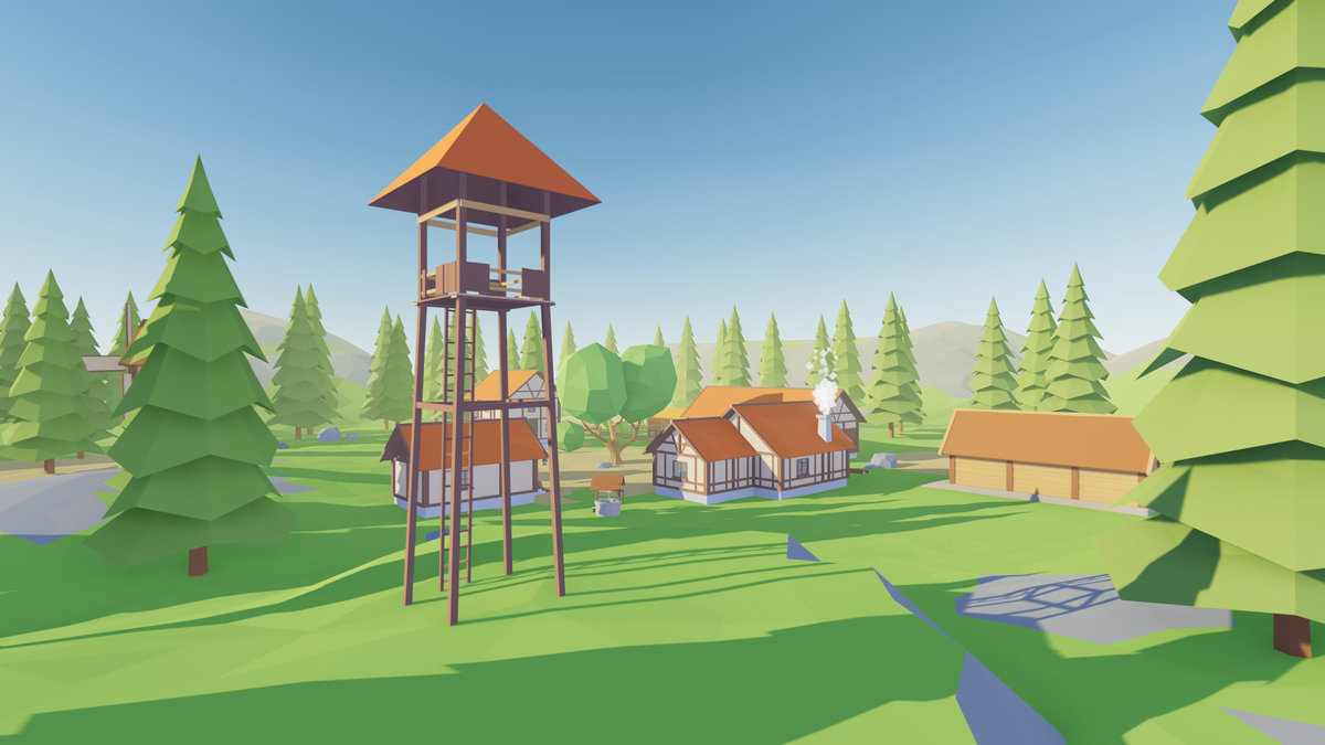 Low Poly Modular Medieval Buildings Pack