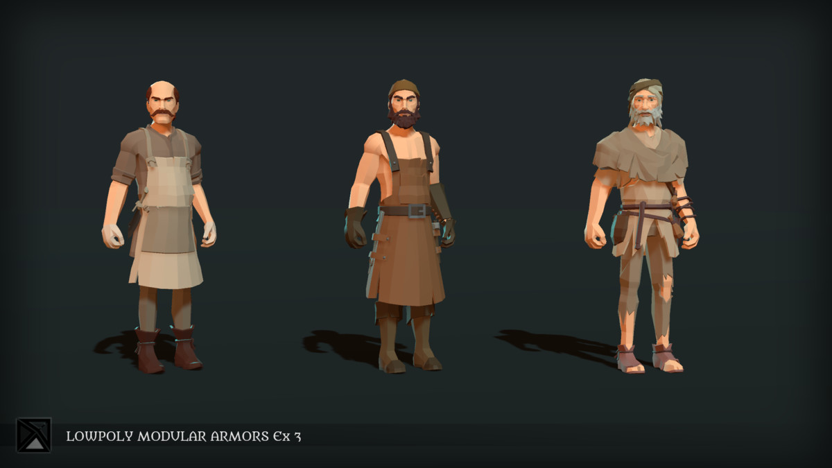Low Poly Modular Armors Expansion Pack 03 - LOWPOLY MEDIEVAL FANTASY SERIES