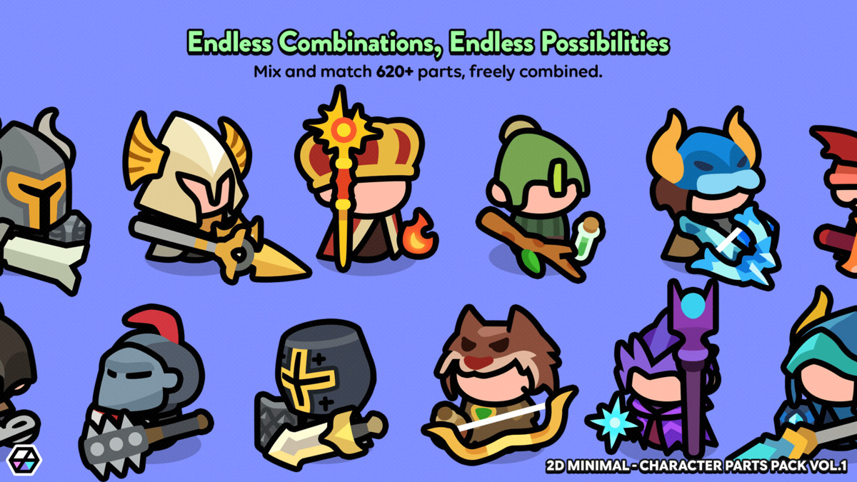 2D Minimal - Character Parts Pack Vol.1 [Expansion]