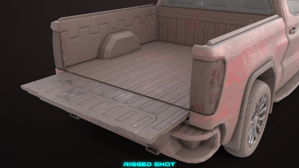 Pickup Truck 02 Red Dusty URP HDRP Textures