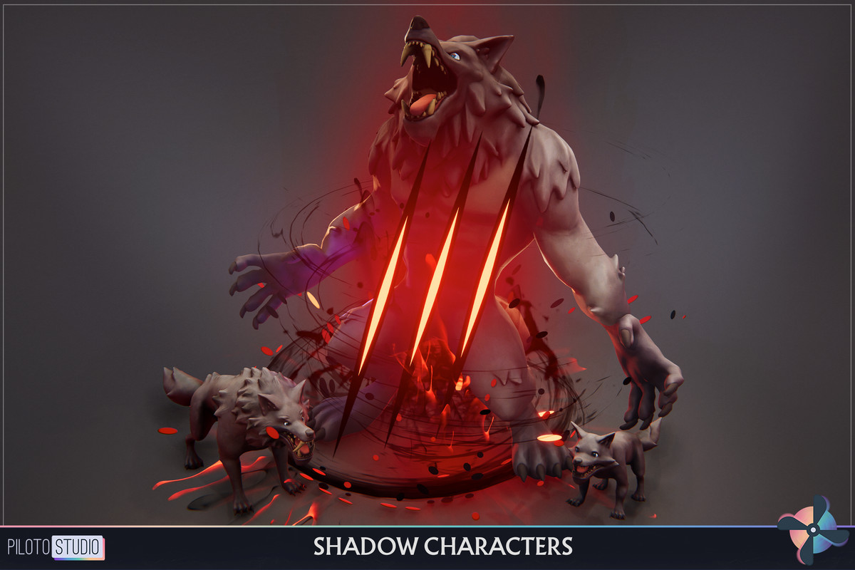 Shadow Werewolf Boss - Character + Animations + Skill VFX