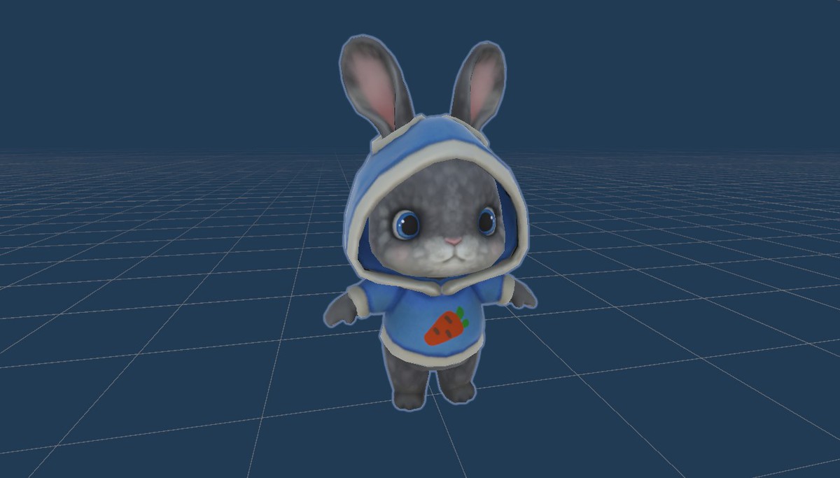 Bunny in hoodie
