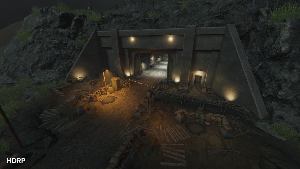 WW2 & Cold War Modular Military Bunker Entrance, Tunnel and Checkpoint