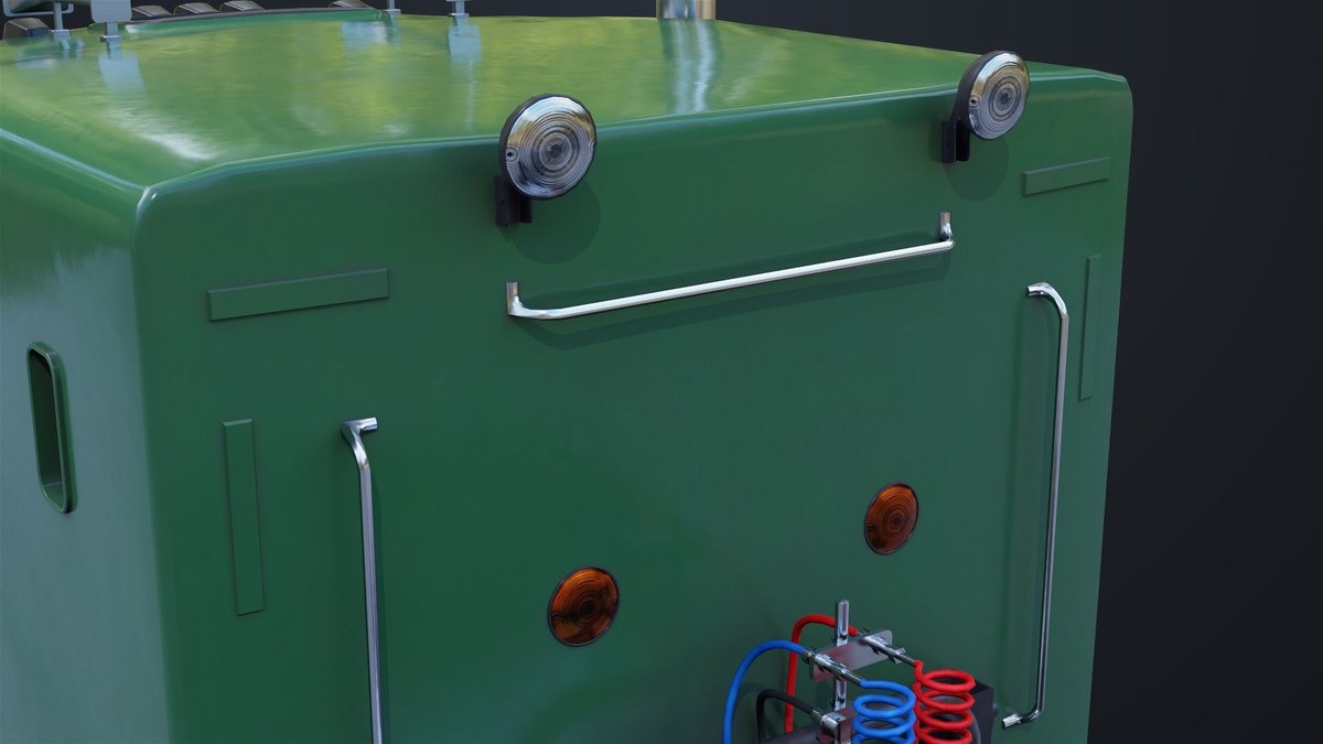 Heavy Truck Chassis 07 Blue and Green URP HDRP Textures