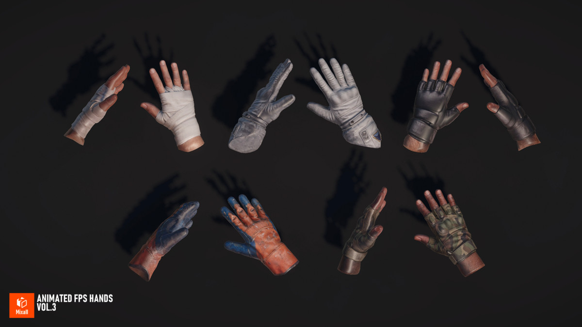 Animated FPS Hands Vol.3