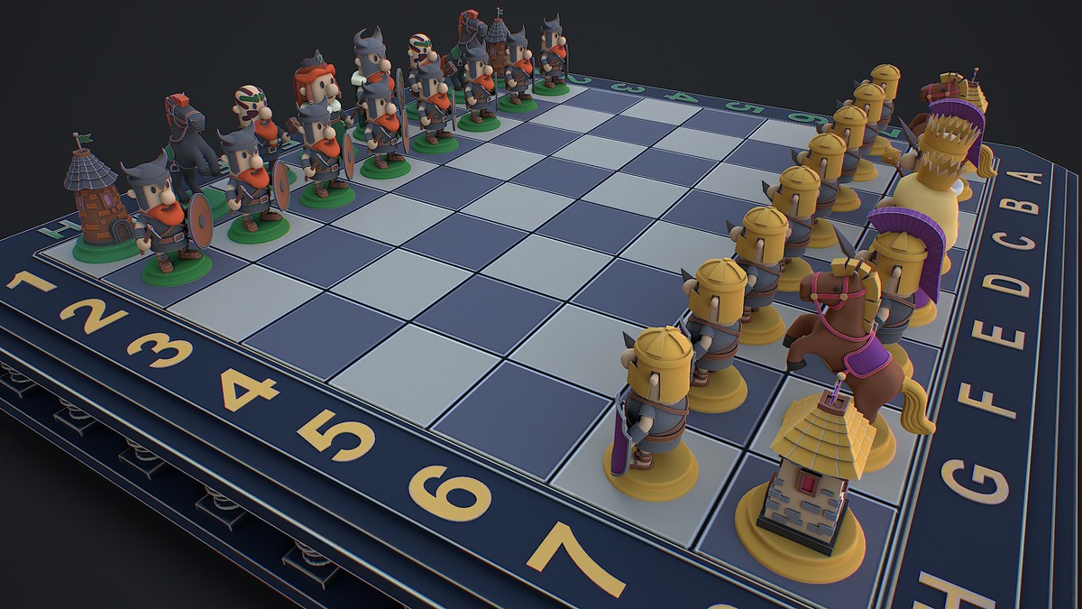 Chess game ready 3d model
