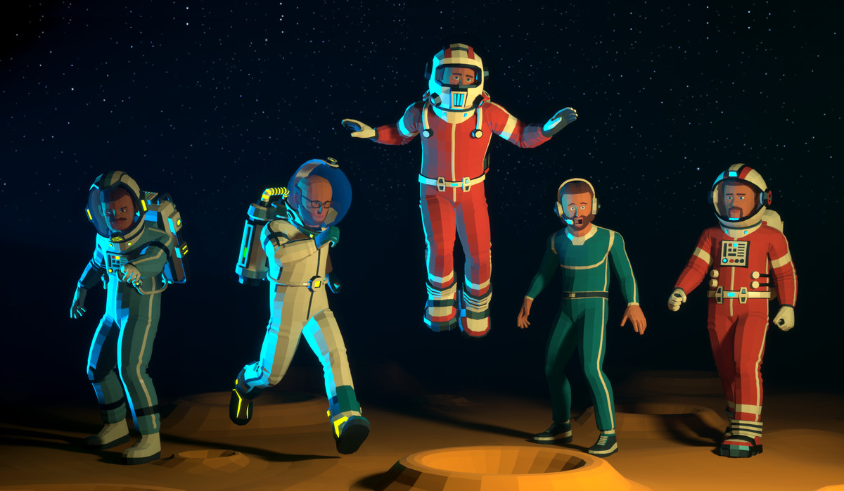 Astronaut modular low-poly stylized