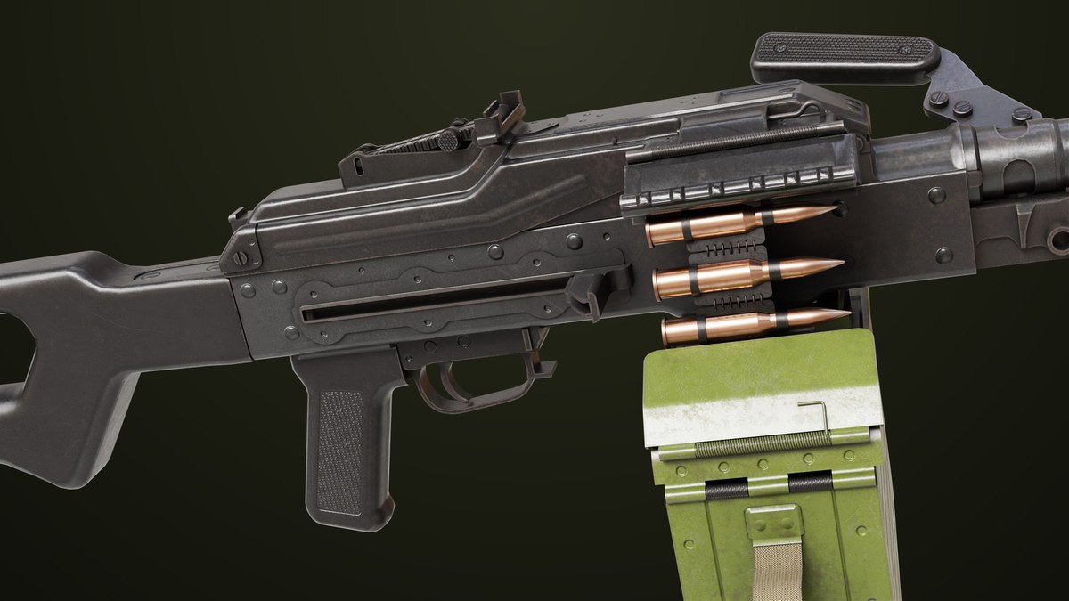 Machine Gun 11 Metal URP HDRP Textures