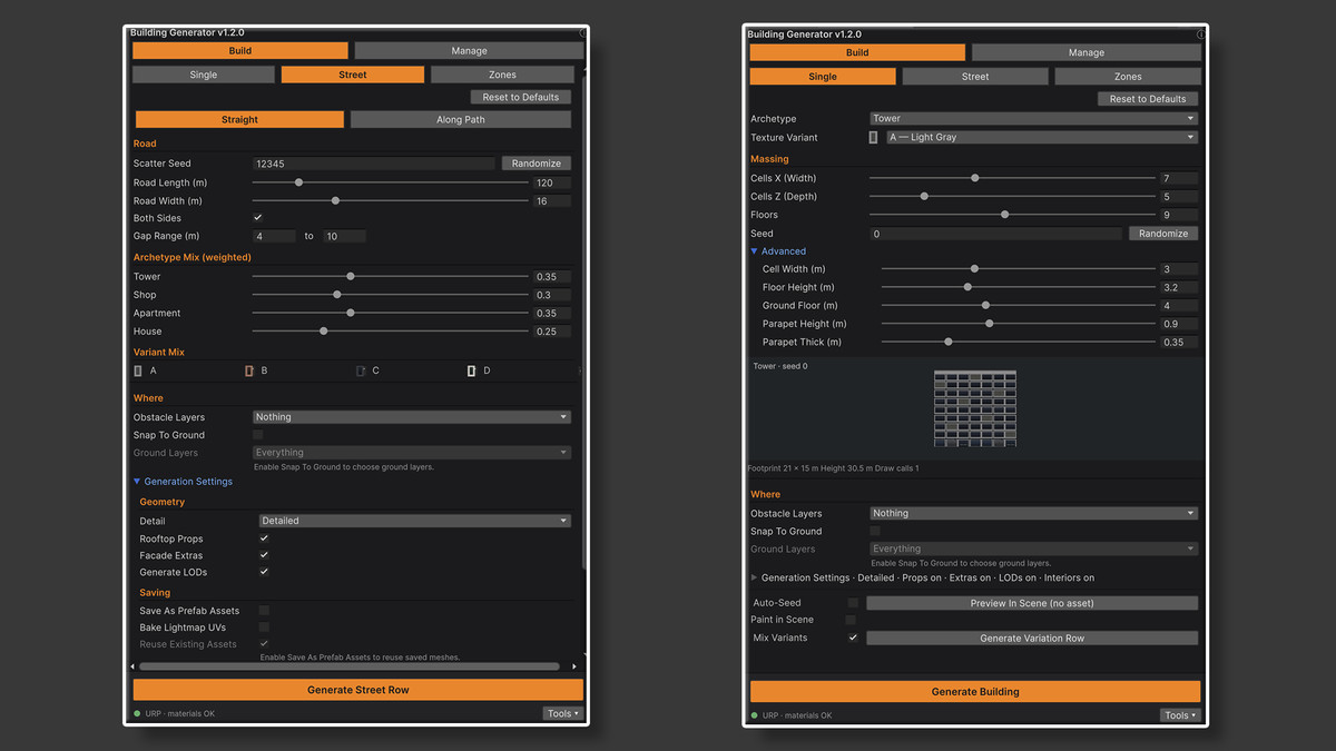 Urban Building Generator