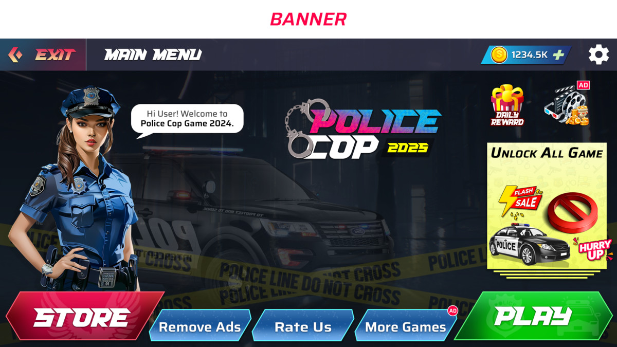 Police Simulator UI Kit ⭐