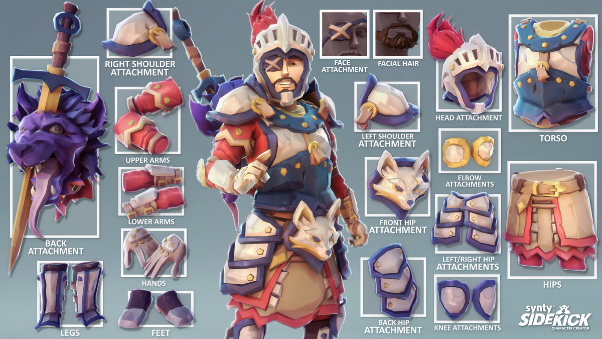 FREE Starter Pack - Sidekick Modular Characters by Synty, image 5