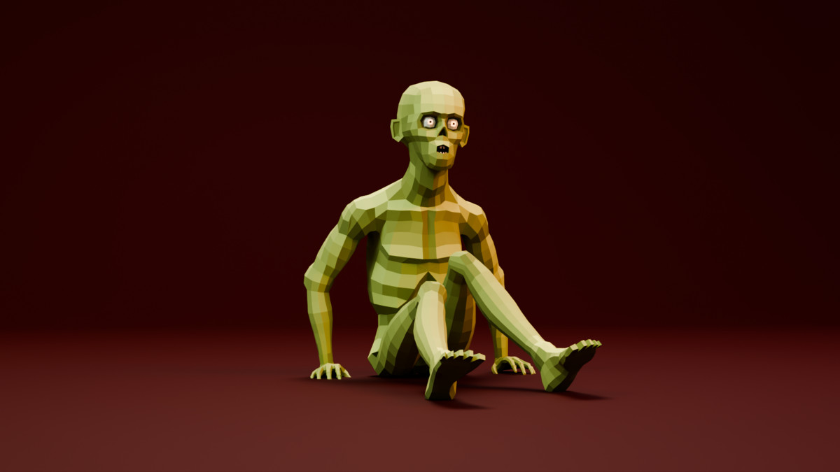 Zombie Low-Poly stylized