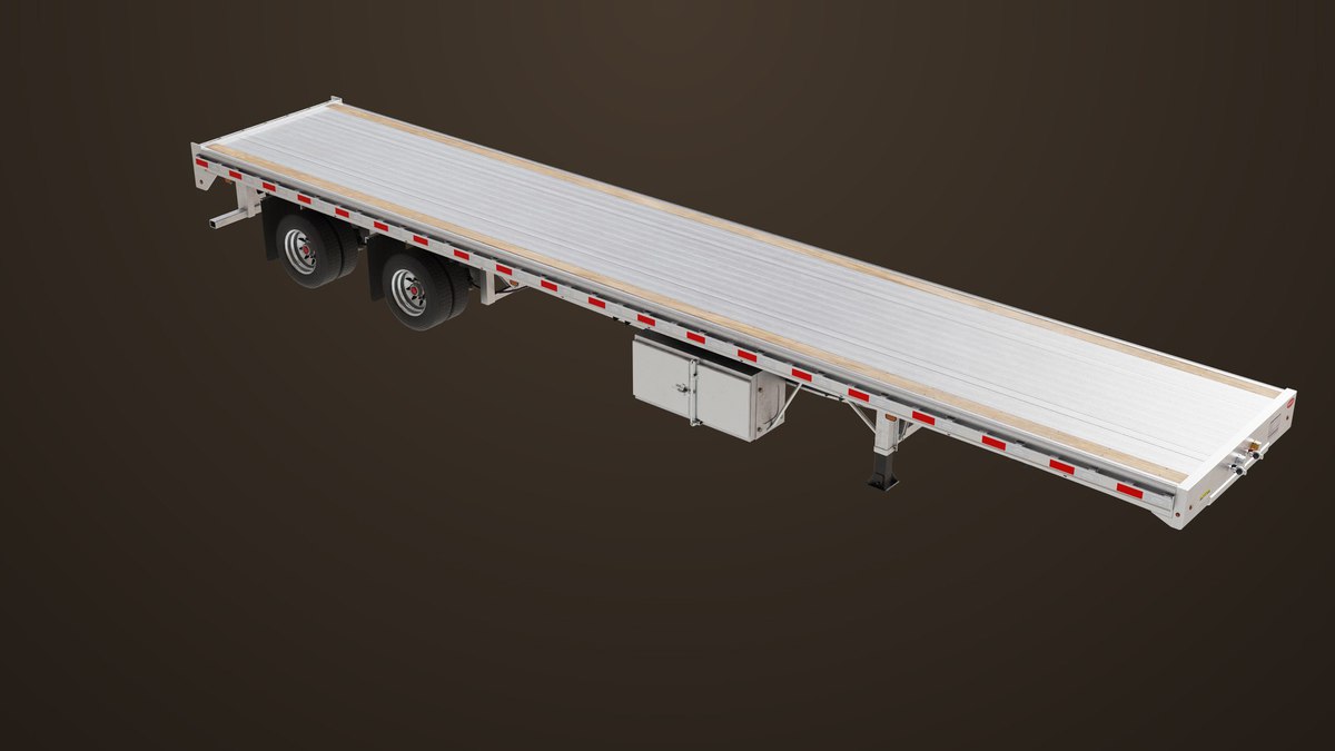 Flat Bed Trailer 05 Heavy Truck URP HDRP Textures