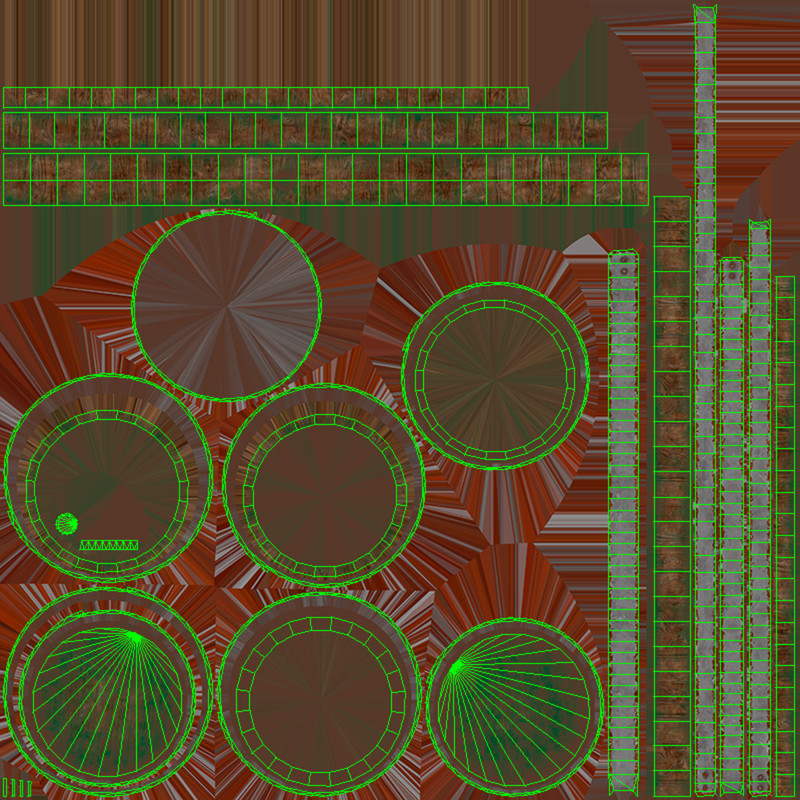 A versatile set of barrels with different textures