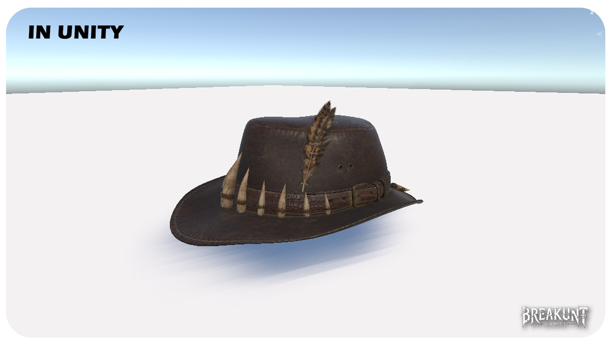 Hunter Hat - Game Ready Optimized (Survival, Headwear, Clothing, Bones)