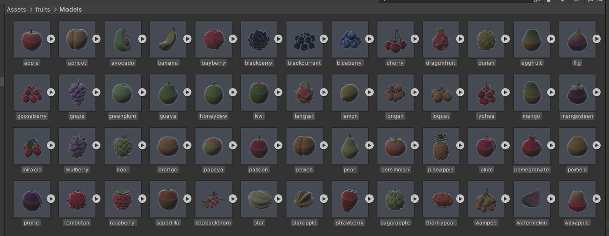50+ Fruit Asset Pack