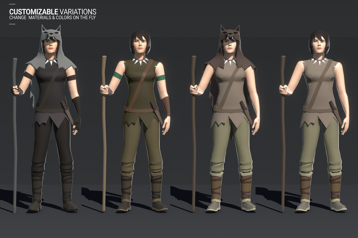 Polyquest Heroes: Warrior I Huntress