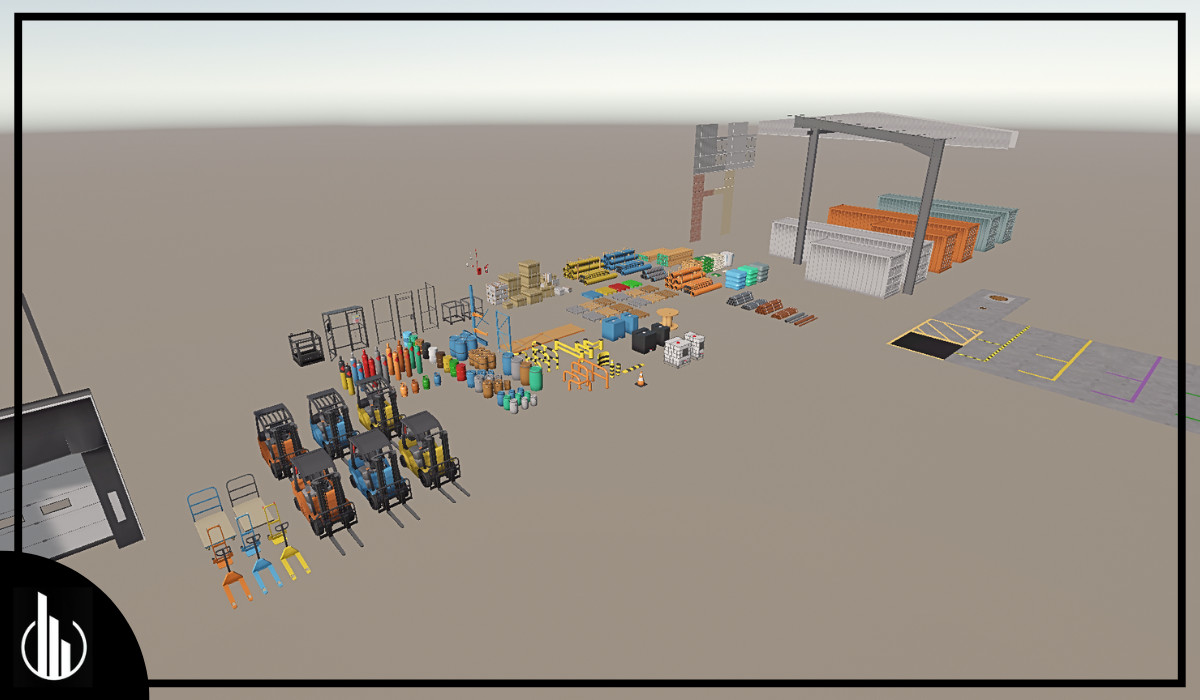 Warehouse Interior Low Poly Asset Pack