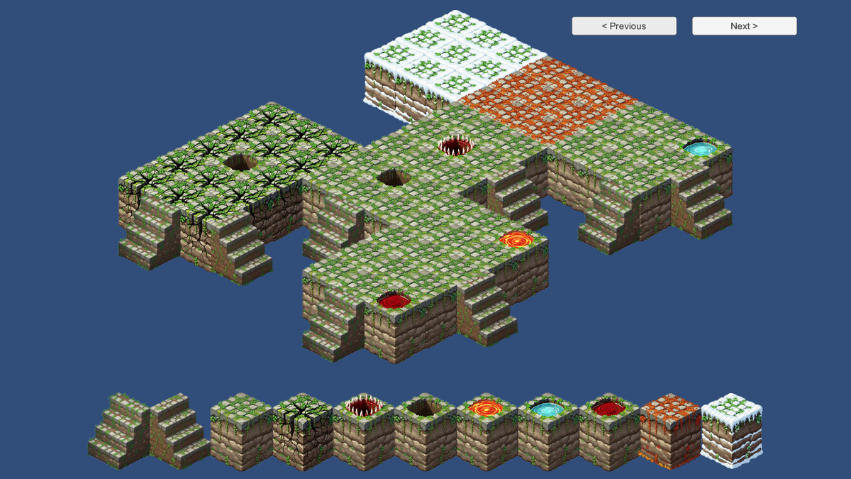 2D Isometric Modular Tileset – Grass & Lava
