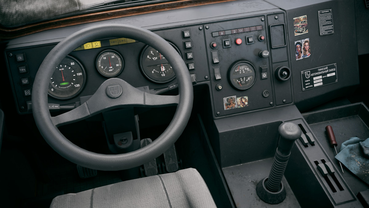 Rigged Construction Truck Vehicle