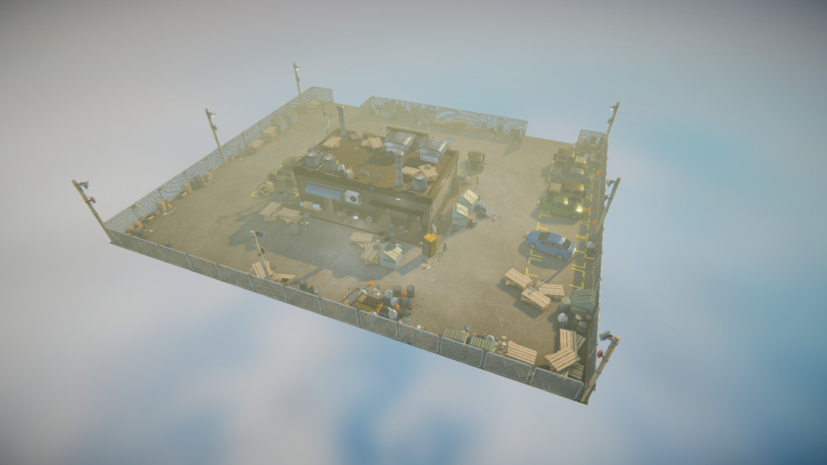 Realistic Modern Roadside Convenience Store Asset Package