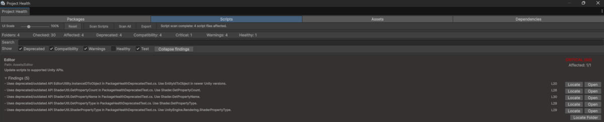 Project Health Monitor - Packages, Scripts & Assets