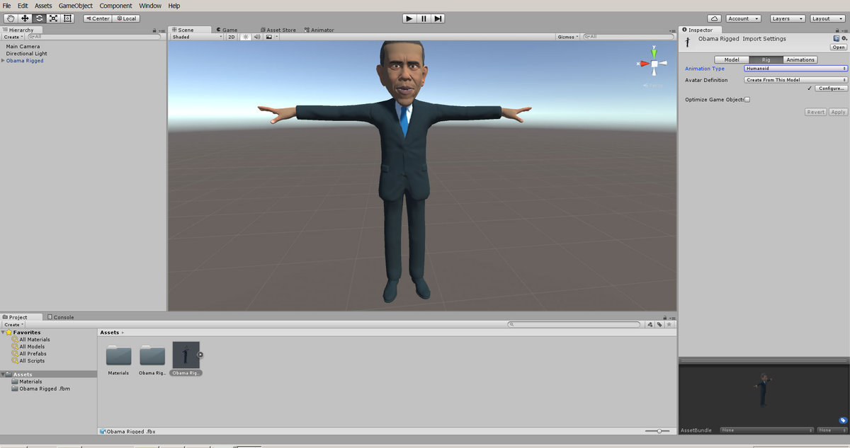 Obama 3D caricature
