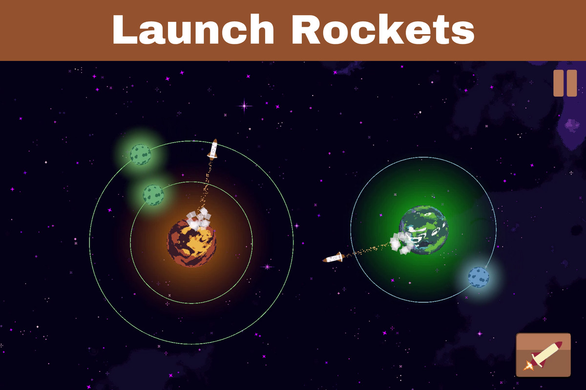 Orbital Escape Game Template - Launch Rockets