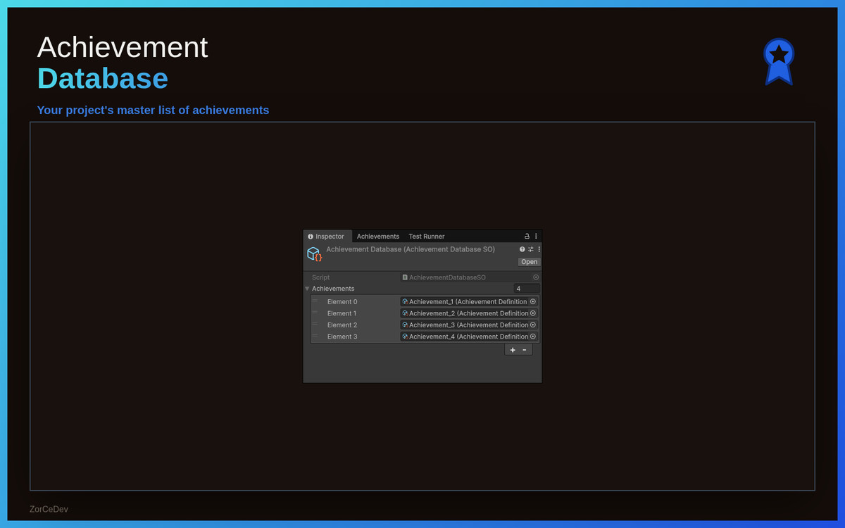 Achievement System - ZorCeDev