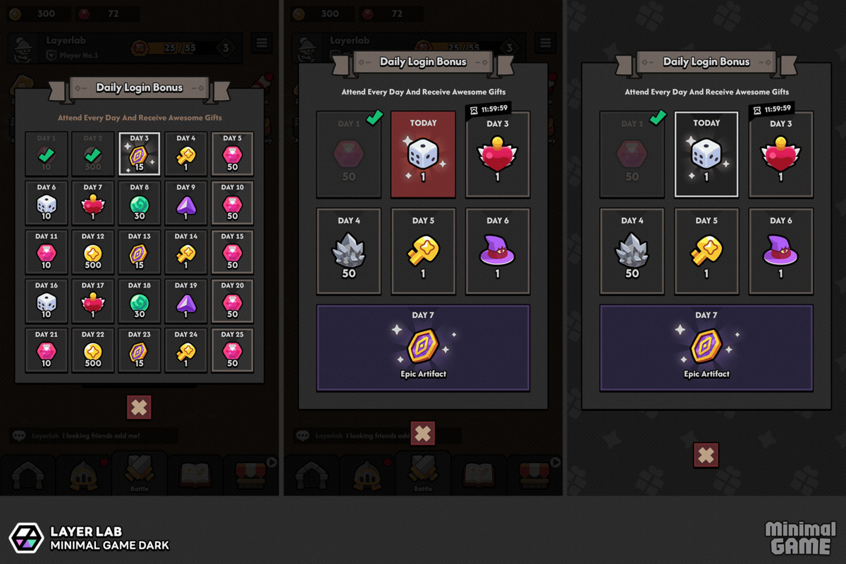 GUI Pro - Minimal Game Dark