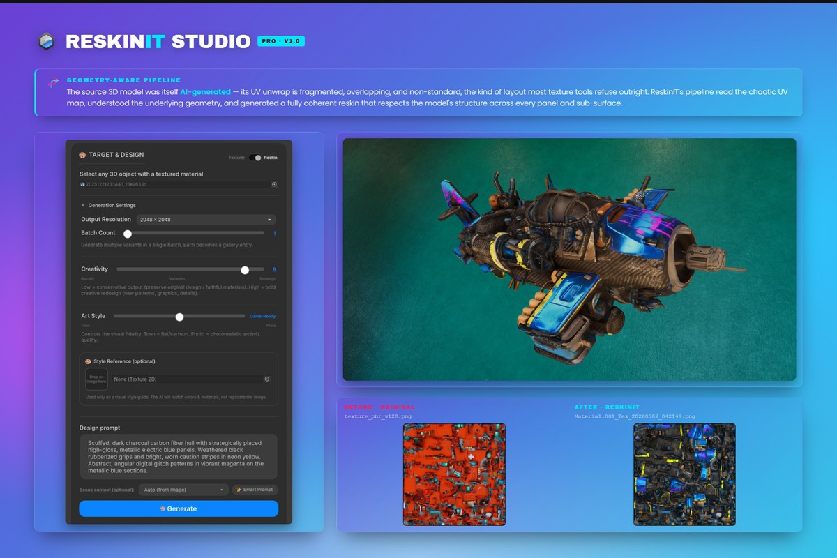 ReskinIT - AI Reskinning Pipeline