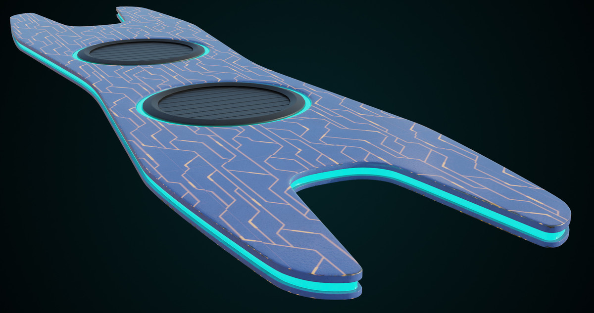 10 Sci Fi Hoverboards URP HDRP Textures