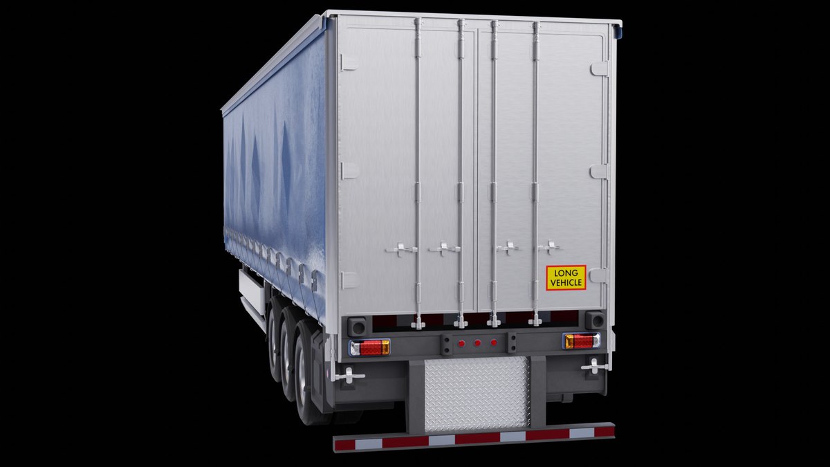Curtainsider Semi Trailer URP HDRP Textures
