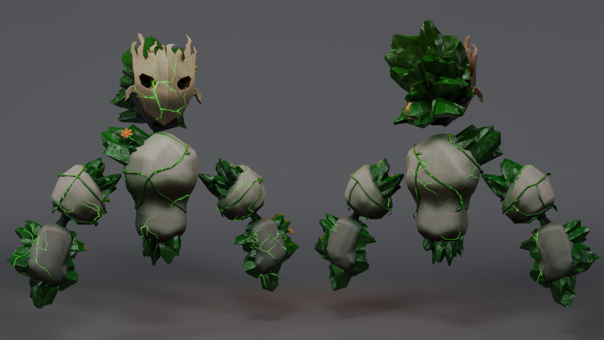 Stylized Elemental Golems - Enemies Pack