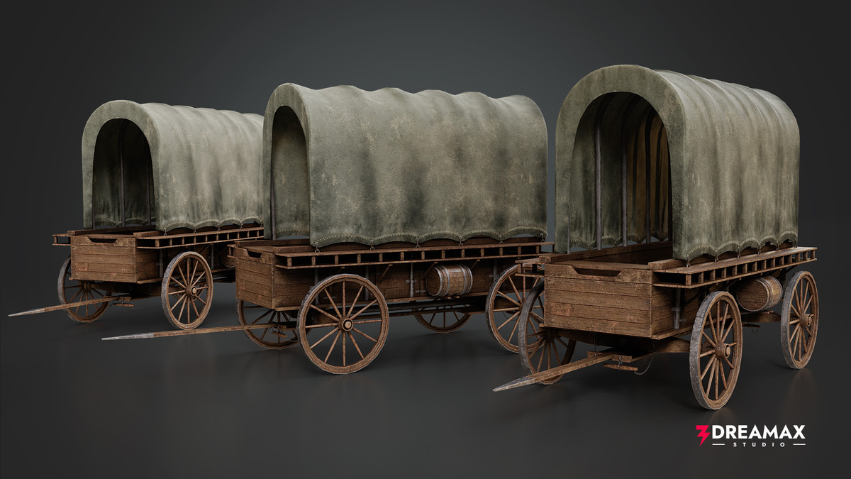 Medieval Wagons, Carts & Carriages Vol-1_ Historical Props