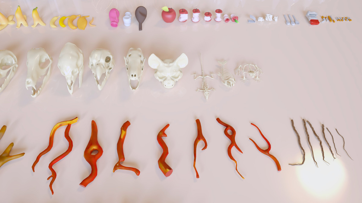 Lowpoly Stylized Street Garbage, Junk, Trash and Waste Set - 328 gameready props