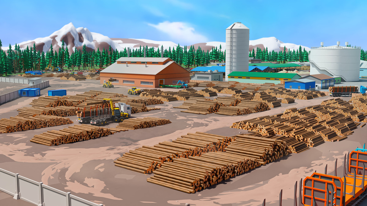 Logging Facility - Low Poly 3D Models Pack
