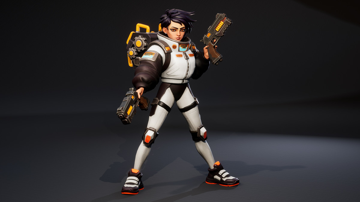 Volt Runner – Stylized Sci-Fi Female Character (3 Skins, Game Ready)