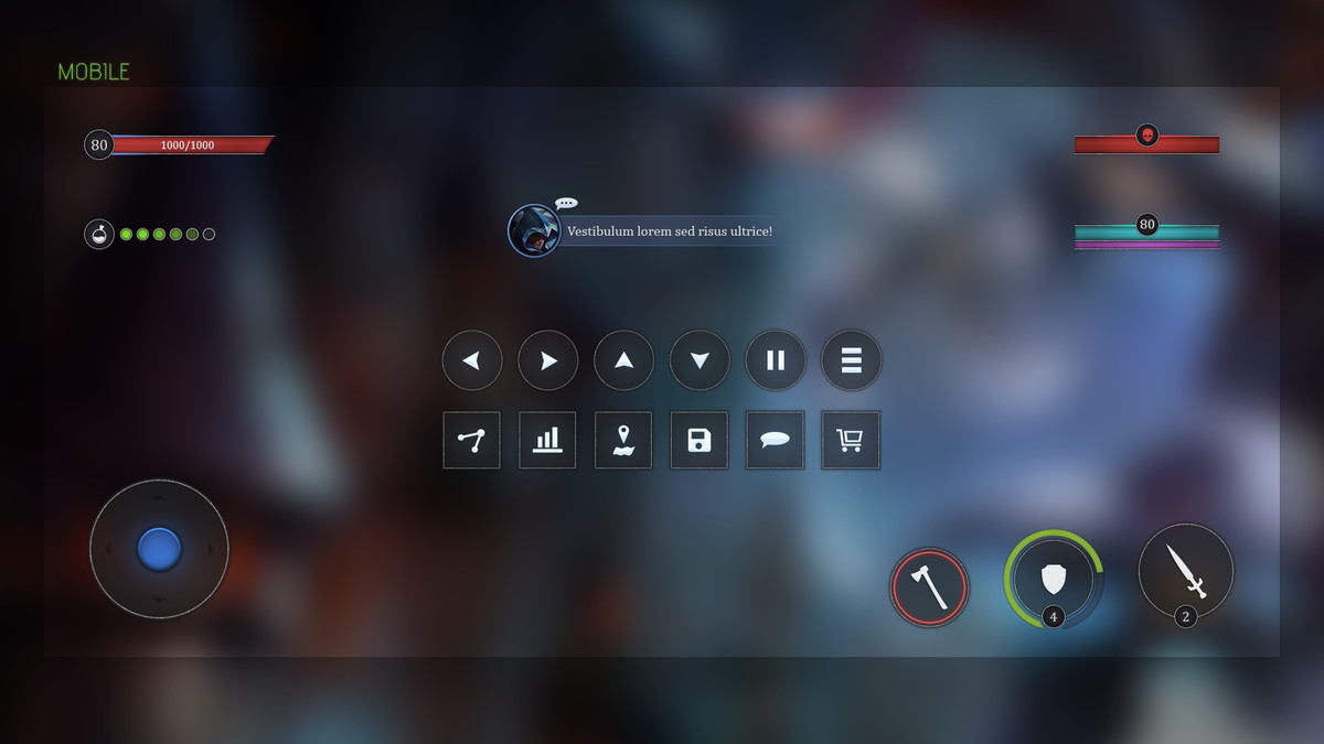RPG & MMO One - PC and Mobile UI