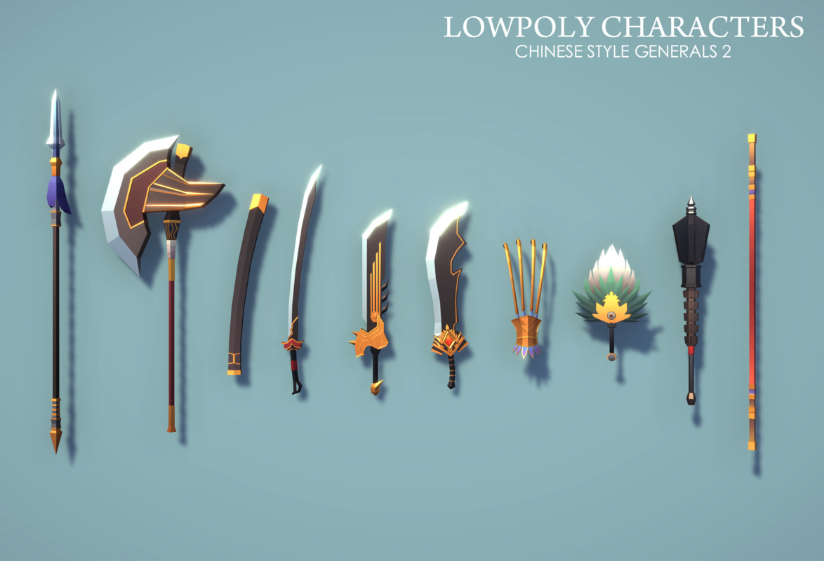 LowpolyCharacters_ChineseStyle Generals 2
