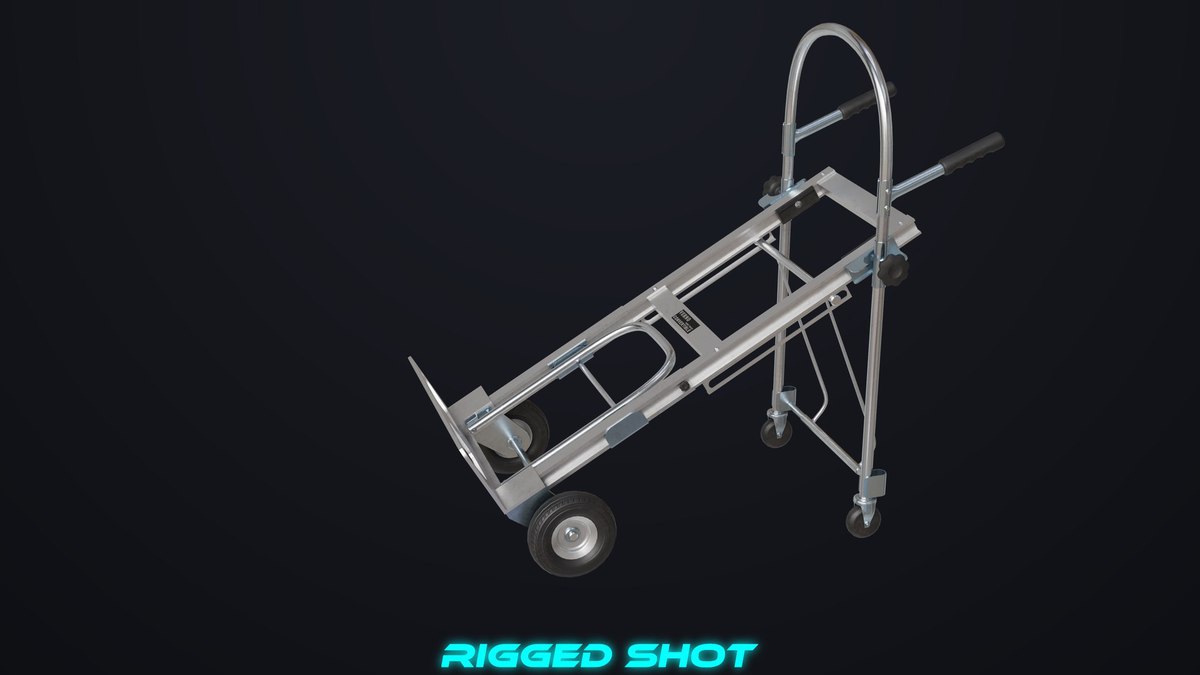 Convertible Hand Truck Steel URP HDRP Textures