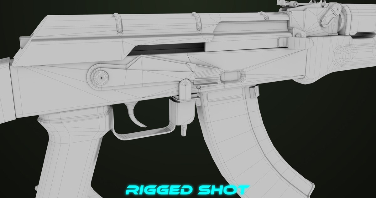 Light Machine Gun 10 Wood URP HDRP Texture