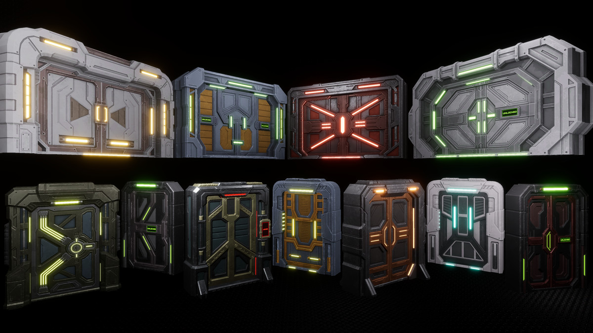 Sci-fi Doors Props Pack