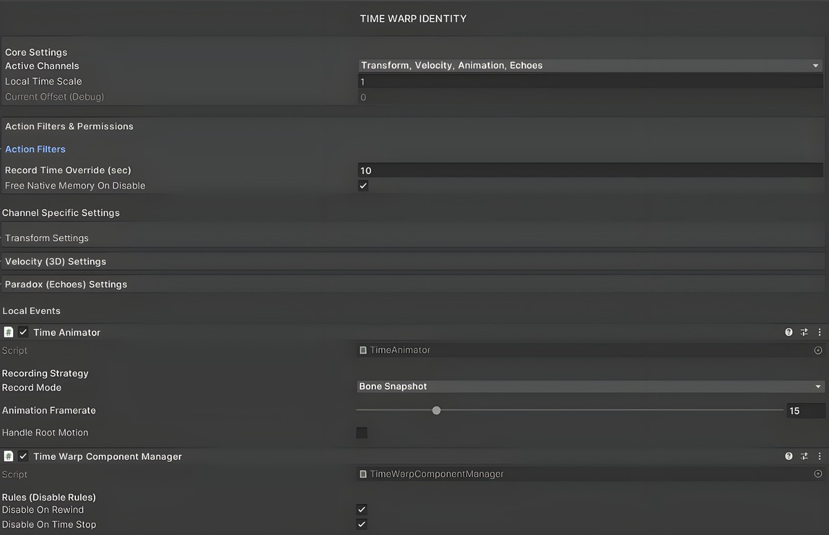 Time Paradox Engine: Time Manipulation System