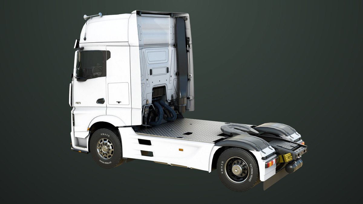 Heavy Truck Chassis 03 With Interior URP HDRP Textures