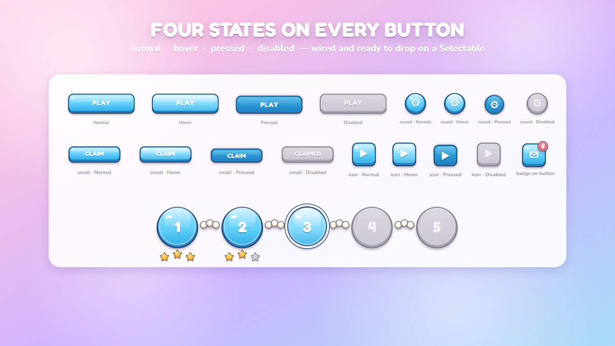 Casual Mobile UI Kit - Game GUI