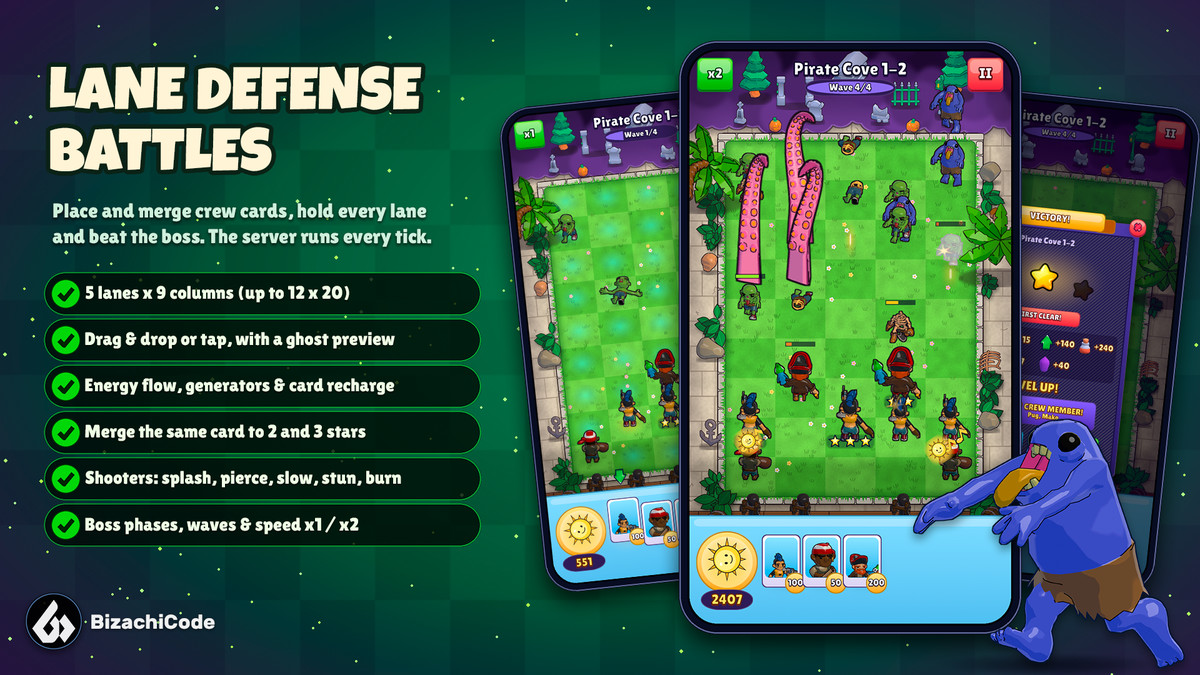 Survivors vs Zombies – Card Tower Defense